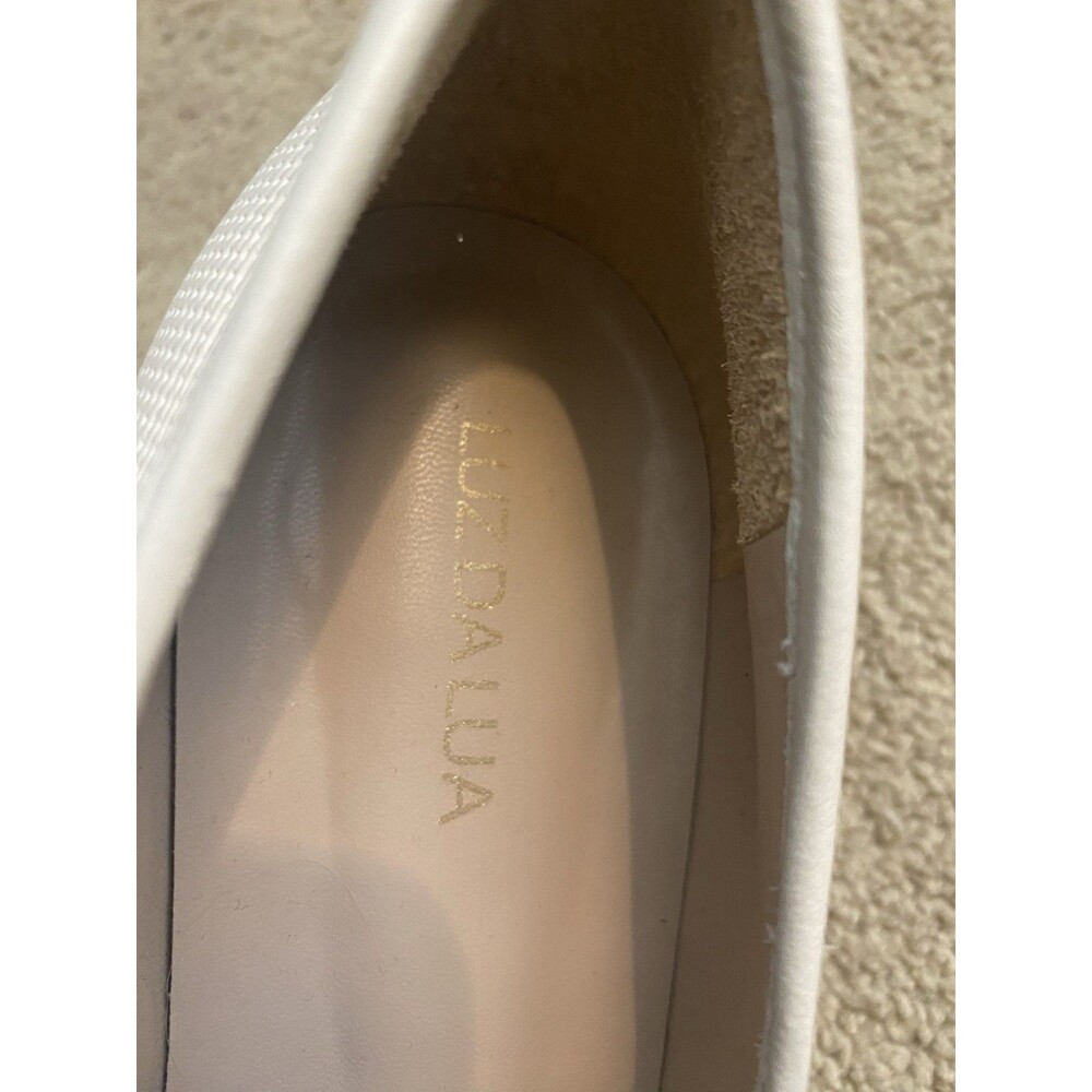 Luz da Lua Tramado Strass Lug Sole Loafers Off White Leather Chunky Y2K Size 10 - Picture 4 of 11